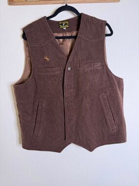 Wyoming Traders Men's Brown Wool Vest L